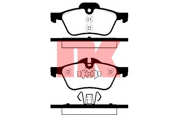 224020 NK sapatas do freio dianteiras de disco