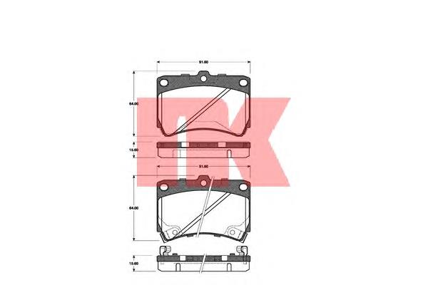 KK3703328Z Hyundai/Kia sapatas do freio dianteiras de disco