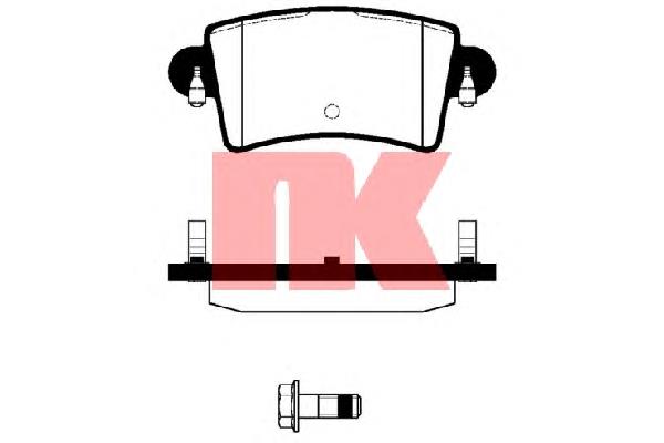 223632 NK sapatas do freio traseiras de disco