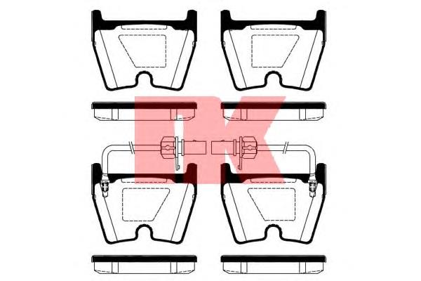 224785 NK sapatas do freio dianteiras de disco