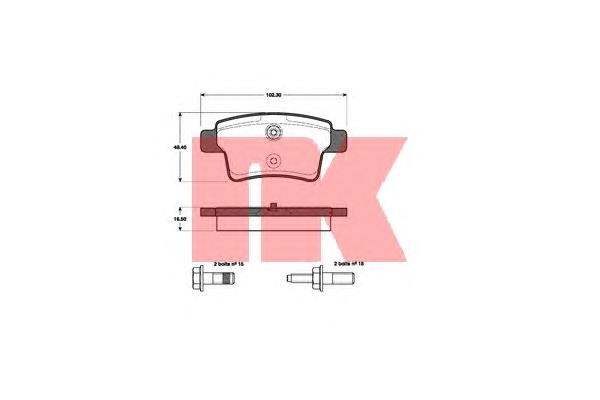 Задние дисковые колодки NK 221957
