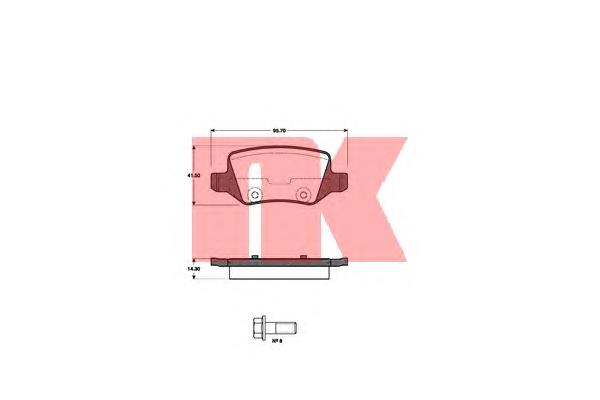 Колодки дисковые  NK 223348 цена, от 13.57 USD
