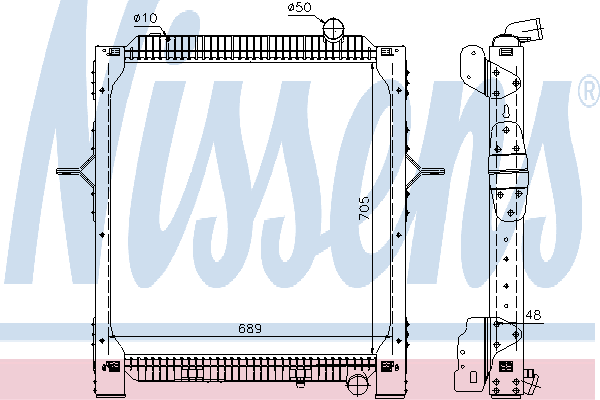 65476 Nissens radiador de esfriamento de motor