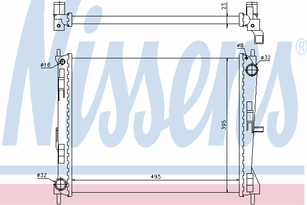 637605 Nissens radiador de esfriamento de motor