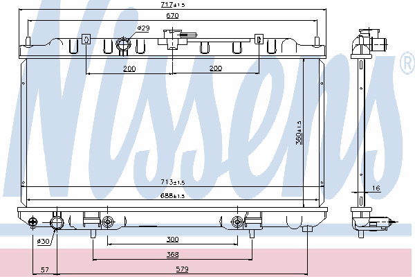 275508-9 Polcar radiador de esfriamento de motor