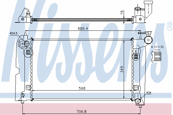 64646A Nissens radiador de esfriamento de motor