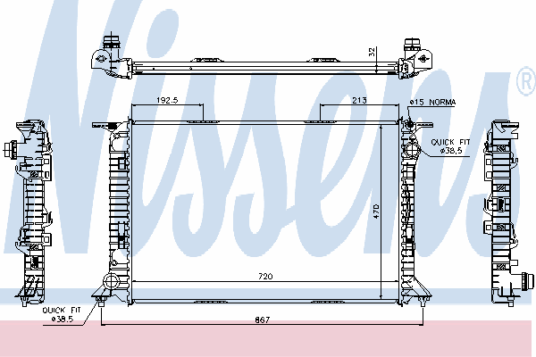 60319 Nissens radiador de esfriamento de motor