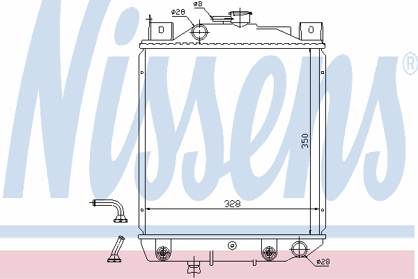 64203 Nissens radiador de esfriamento de motor