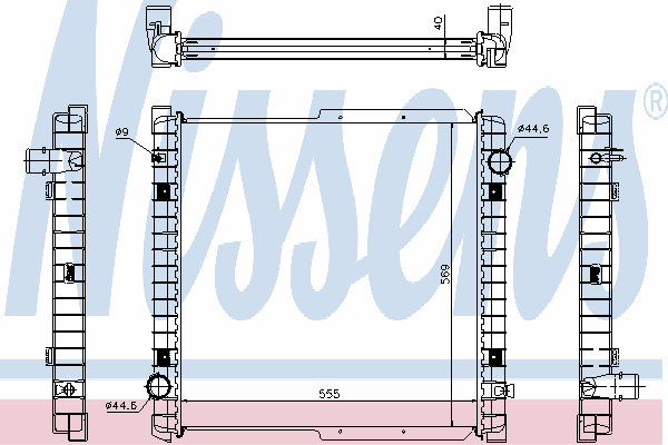 Radiador de esfriamento de motor 63333 Nissens
