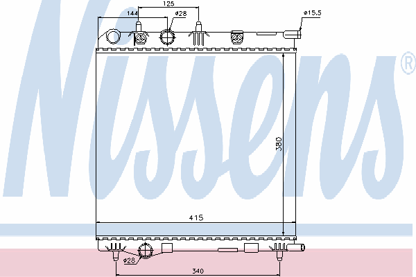 636002 Nissens radiador de esfriamento de motor