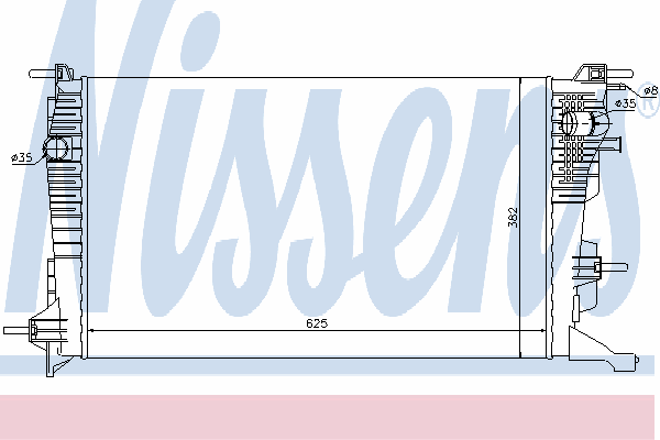 637608 Nissens radiador de esfriamento de motor