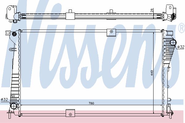 630709 Nissens radiador de esfriamento de motor