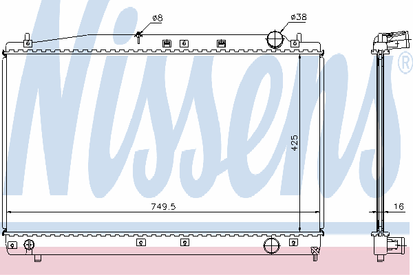 64654A Nissens radiador de esfriamento de motor