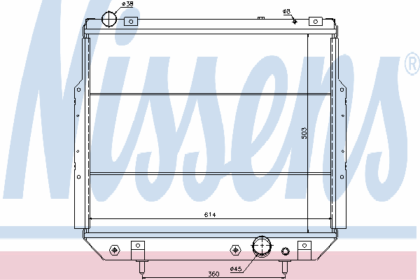 Radiador de esfriamento de motor 61013 Nissens