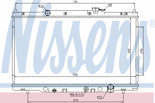 68103 Nissens radiador de esfriamento de motor