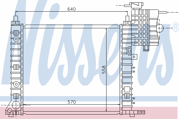 Radiador de esfriamento de motor 62574 Nissens