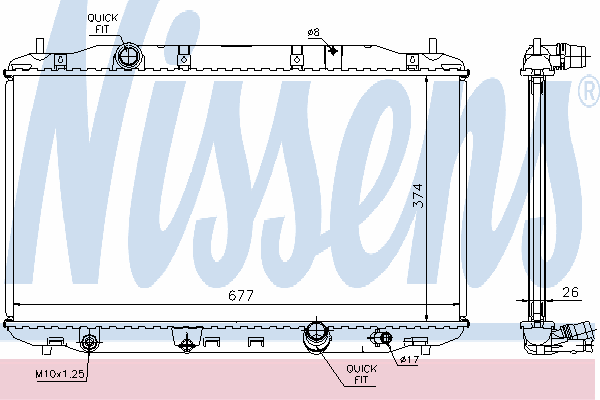 68135A Nissens radiador de esfriamento de motor