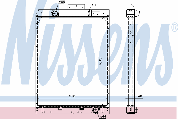 67165 Nissens radiador de intercooler