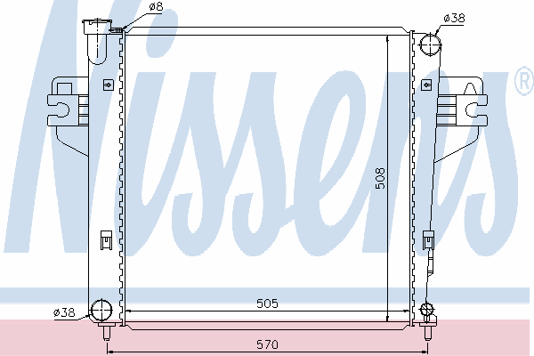 Radiador de esfriamento de motor 69212 Nissens