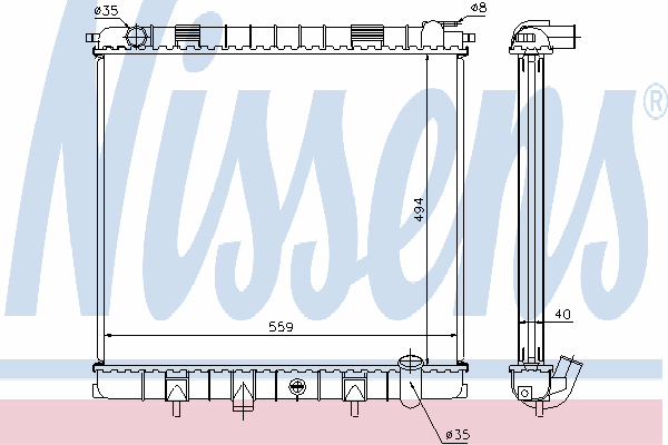 64302A Nissens radiador de esfriamento de motor