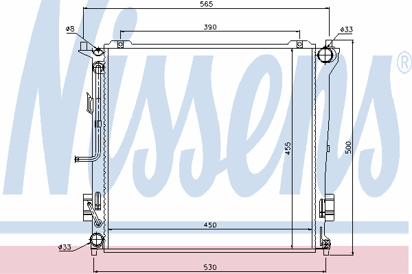 Radiador de esfriamento de motor 67078 Nissens