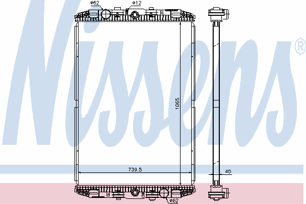 614170 Nissens radiador de esfriamento de motor