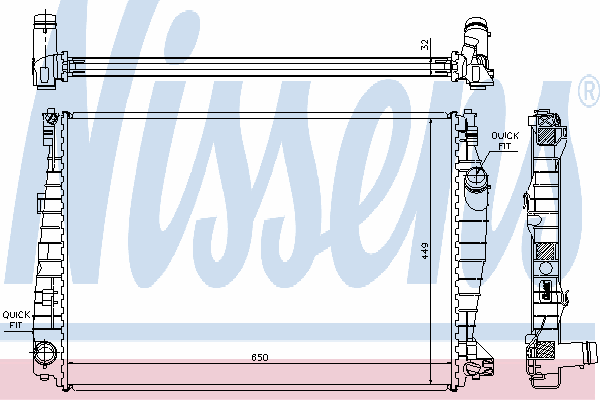 60061 Nissens radiador de intercooler