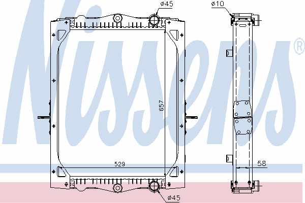 61443A Nissens radiador de esfriamento de motor