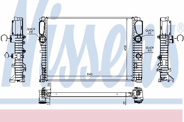 62797A Nissens radiador de esfriamento de motor