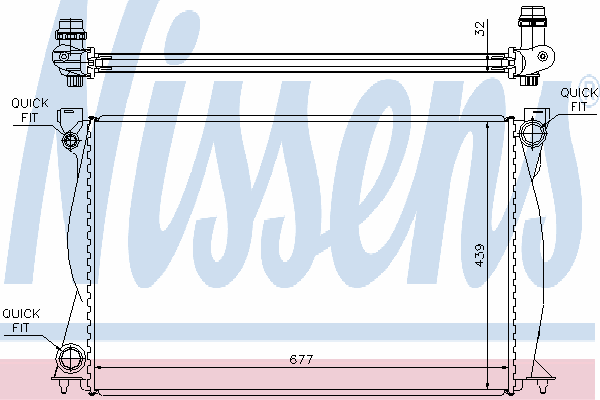 60231A Nissens radiador de esfriamento de motor