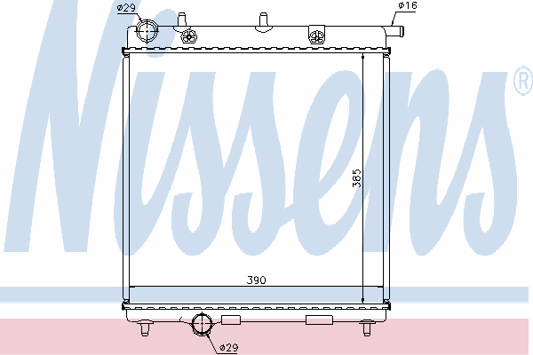 63505 Nissens radiador de esfriamento de motor