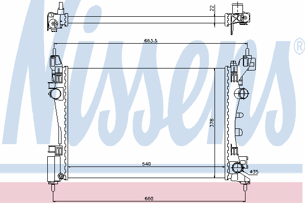 61918 Nissens radiador de esfriamento de motor