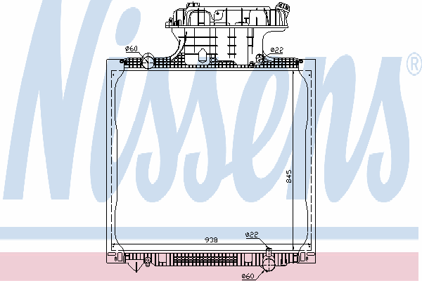 Radiador de esfriamento de motor 67225 Nissens