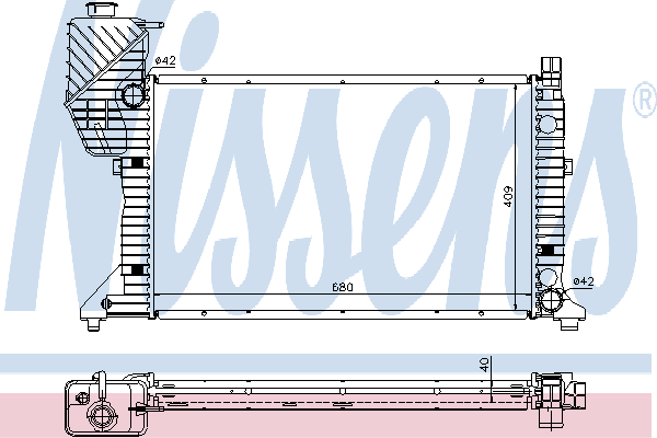 62685A Nissens radiador de esfriamento de motor