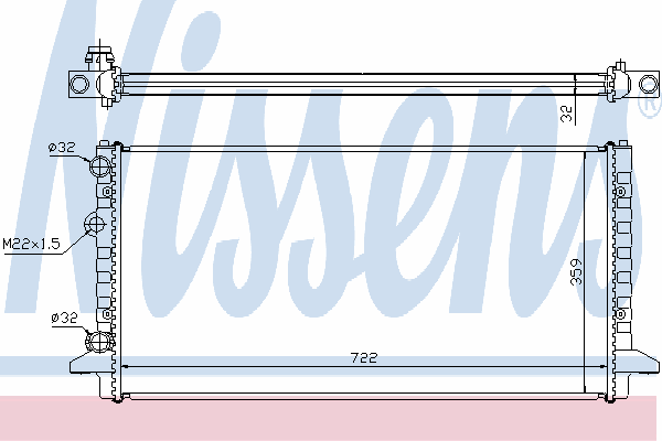 65256A Nissens radiador de esfriamento de motor