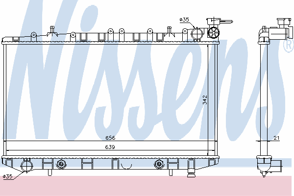 629731 Nissens radiador de esfriamento de motor