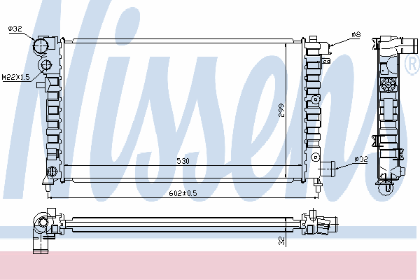 61346 Nissens radiador de esfriamento de motor