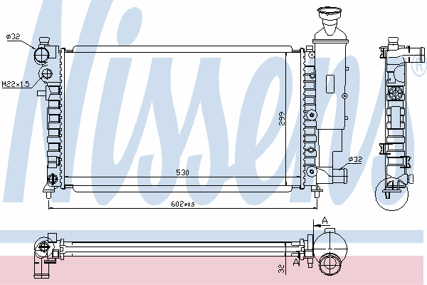 61347 Nissens radiador de esfriamento de motor