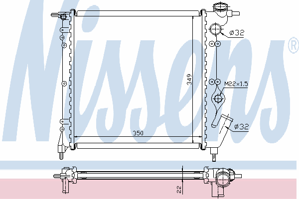 63928A Nissens radiador de esfriamento de motor