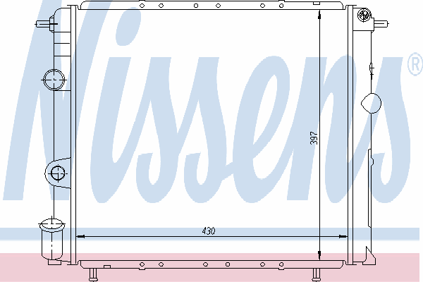63887 Nissens radiador de esfriamento de motor