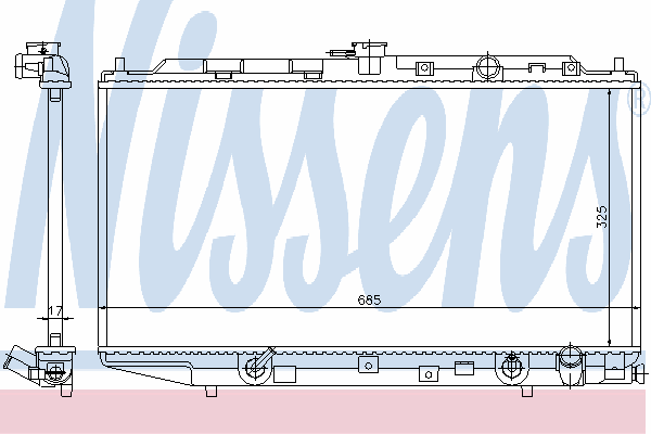 622551 Nissens radiador de esfriamento de motor