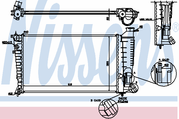 61379A Nissens radiador de esfriamento de motor