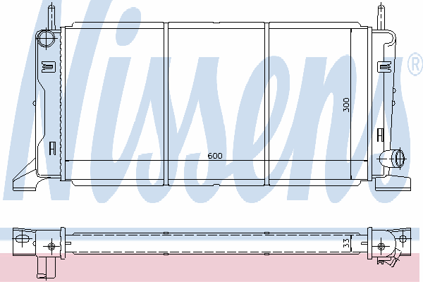 621541 Nissens radiador de esfriamento de motor