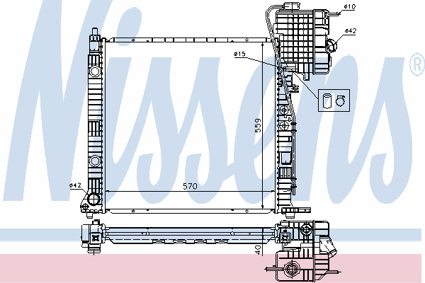 62559A Nissens radiador de esfriamento de motor