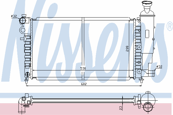 61276 Nissens radiador de esfriamento de motor