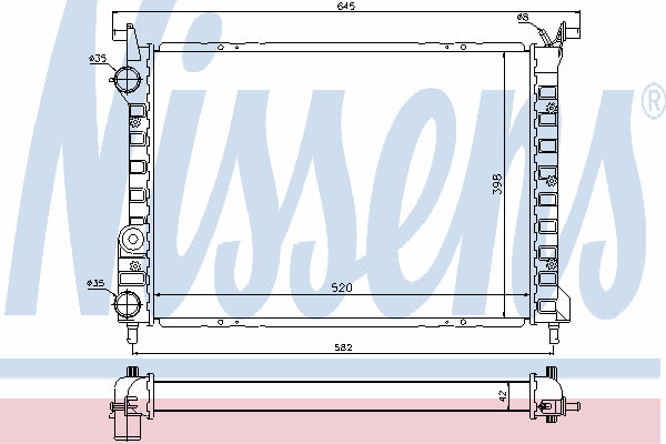 61804 Nissens radiador de esfriamento de motor