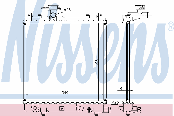 64175A Nissens radiador de esfriamento de motor