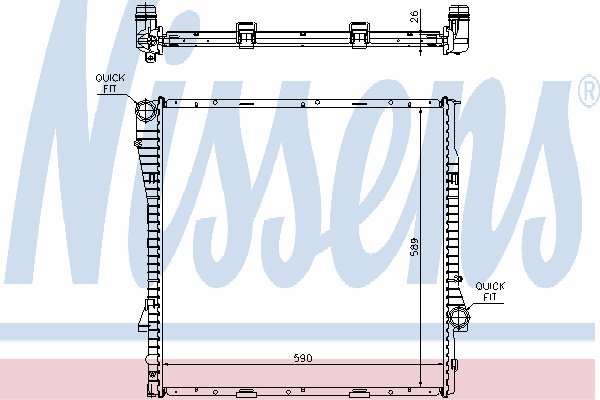 60789A Nissens radiador de esfriamento de motor