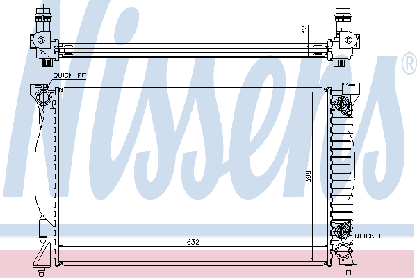 60300A Nissens radiador de esfriamento de motor