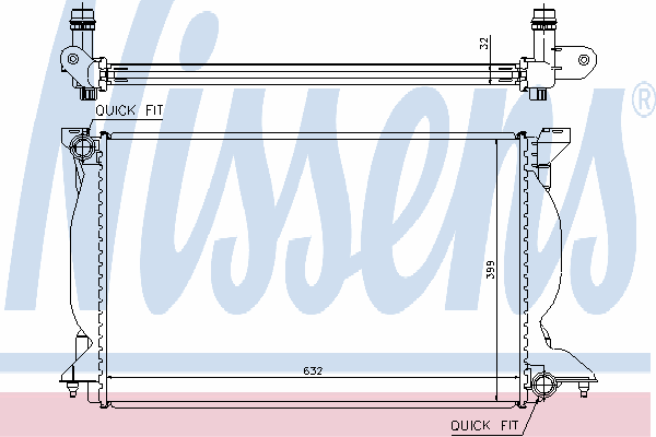 60302A Nissens radiador de esfriamento de motor